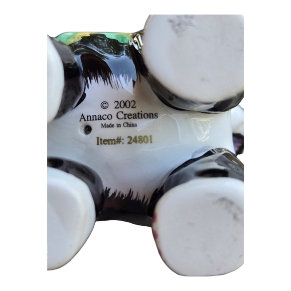 Amy Lacombe Hand Painted Ceramic Cat Annaco Figurine Floral #24801 - Picture 4 of 5